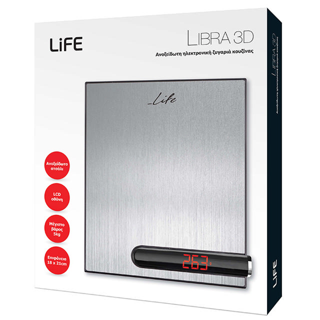 LIFE 221-0074 STAINLESS STEEL KITCHEN SCALE