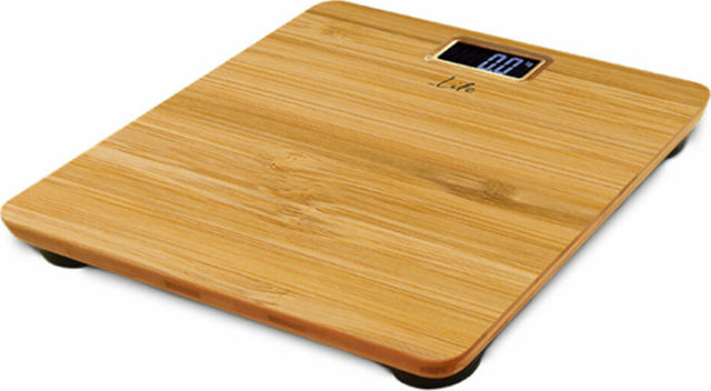 LIFE NATURE 221-0218 DIGITAL BATHROOM SCALE 28X28CM BAMBOO