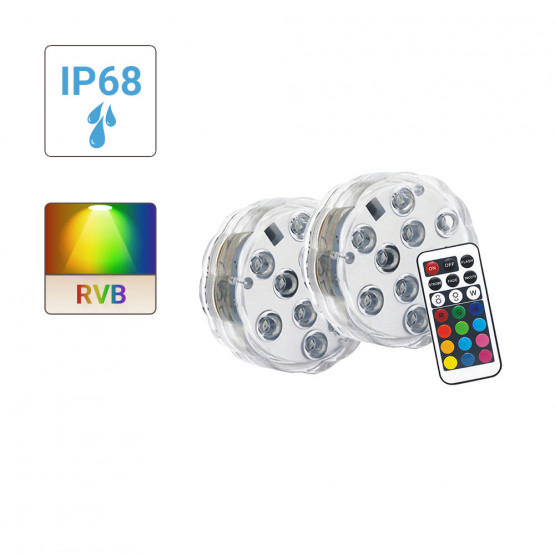 XANLITE ΦΩΤΙΣΤΙΚΟ ΜΠΑΤΑΡΙΑΣ LED RGB IP68 ΜΕ RC 3ΑΑΑ Φ70X28CM