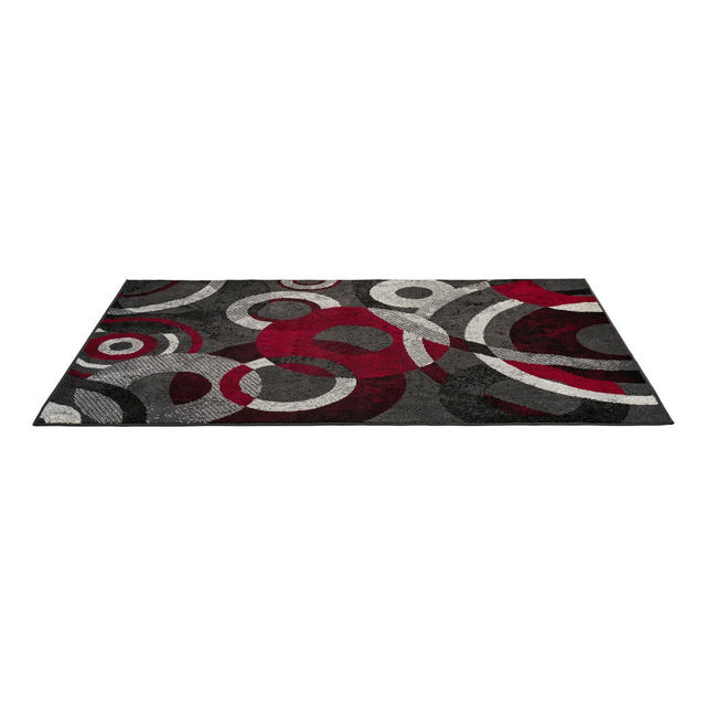 LUNA 160X225CM GREY/ RED