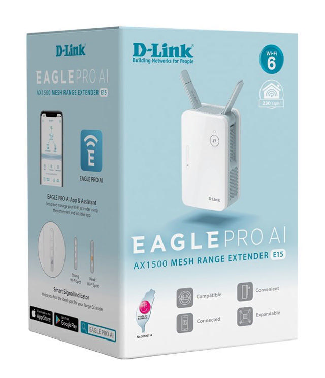 D-LINK E15/BNA RANGE EXTENDER WIRELESS AX1500 WIFI 6 MESH DUAL BAND