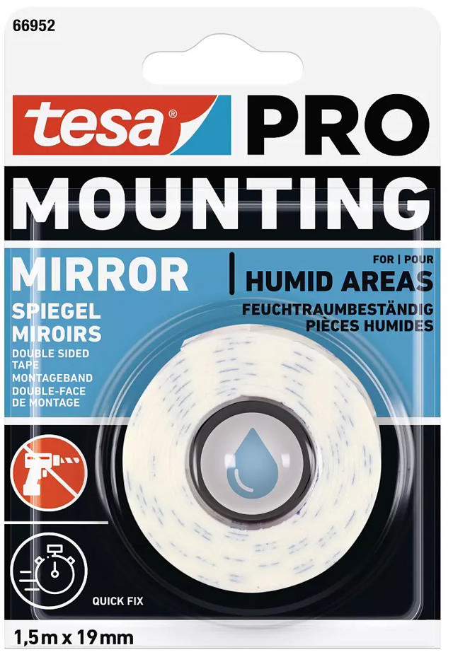 TESA PRO ΤΑΙΝΙΑ ΔΙΠΛΗΣ ΟΨΗΣ ΚΑΘΡΕΠΤΩΝ 1.5Mx19mm