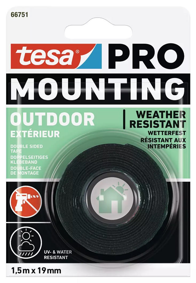 TESA PRO ΤΑΙΝΙΑ ΔΙΠΛΗΣ ΟΨΗΣ 1kg ΕΞΩΤΕΡΙΚΟΥ ΧΩΡΟΥ 1.5Mx19mm 