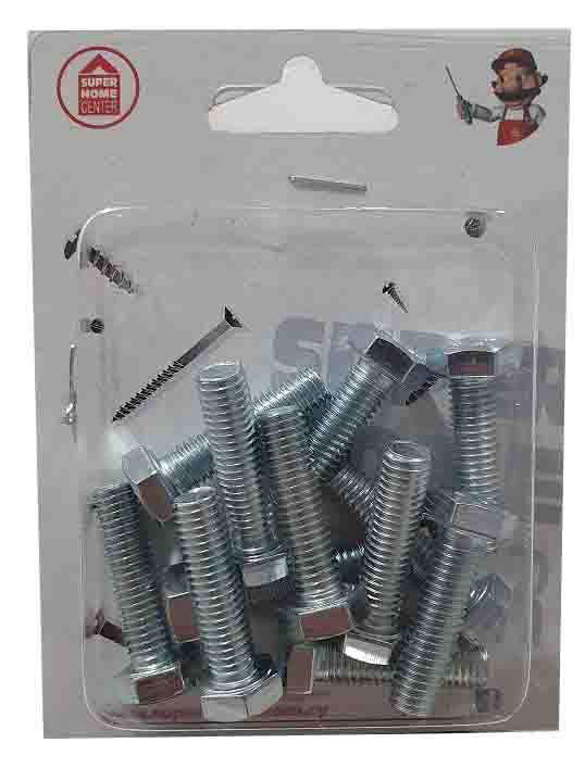 HEXAGON THREADED SCREW 8X30 12PCS