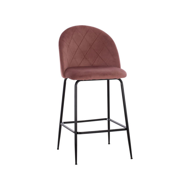 ODELL BAR STOOL VELVET SOMON 45Χ53Χ98CM