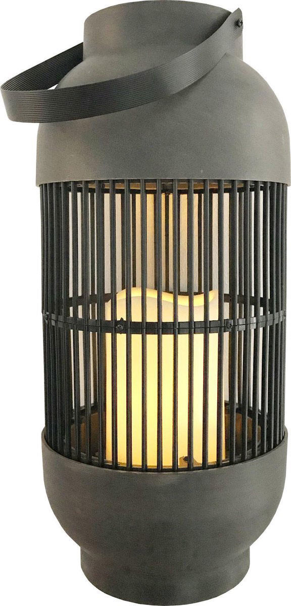 SOLAR LANTERN ABS & RATTAN