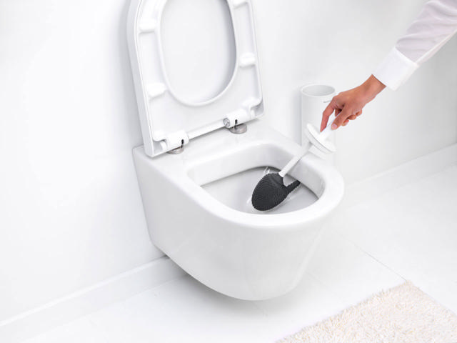 BRABANTIA MINDSET TOILET BRUSH AND HOLDER - MINERAL FRESH WHITE