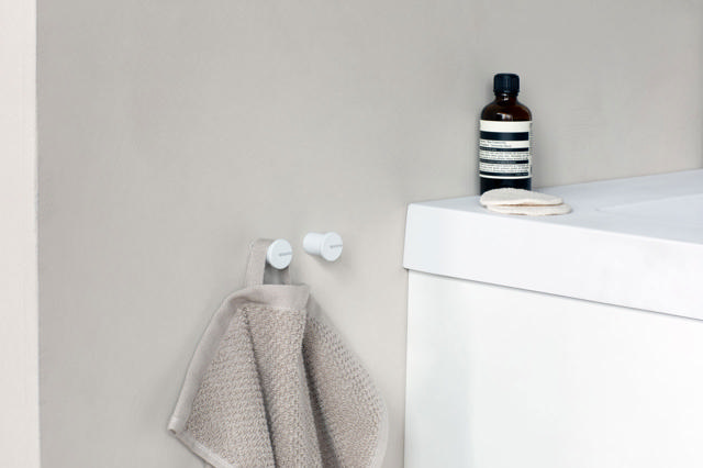 BRABANTIA MINDSET TOWEL HOOKS SET OF 2 MINERAL WHITE