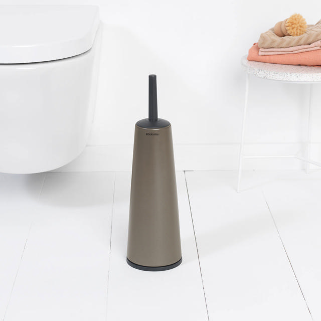 BRABANTIA RENEW TOILET BRUSH & HOLDER PLATINUM