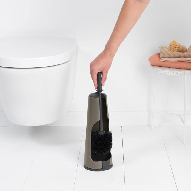 BRABANTIA RENEW TOILET BRUSH & HOLDER PLATINUM