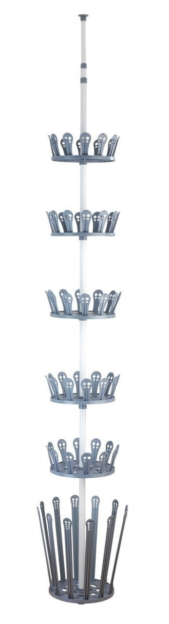 WENKO ACHILLES TELESCOPIC SHOE RACK WHITE ø 30 x 100-300CM