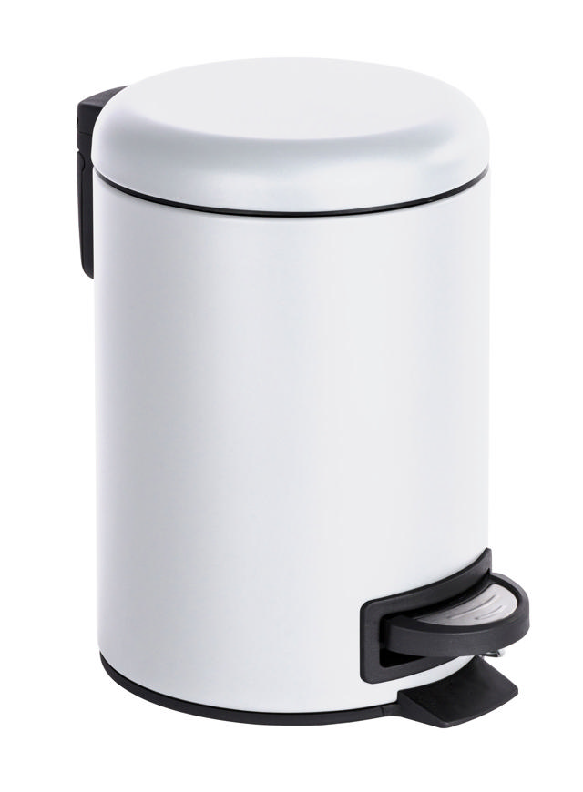 WENKO PEDAL BIN SPEEDY 3L MATT WHITE