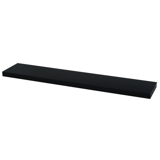 WALL FLOATING SHELF 118CM XL4 PVC BLACK