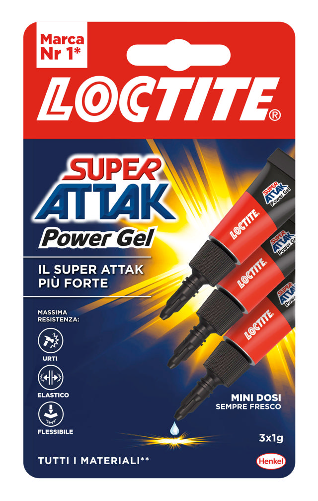 LOCTITE SUPER ATTAK POWER FLEX CYANOACRYLIC INSTANT ADHESIVE 3 X 1GR