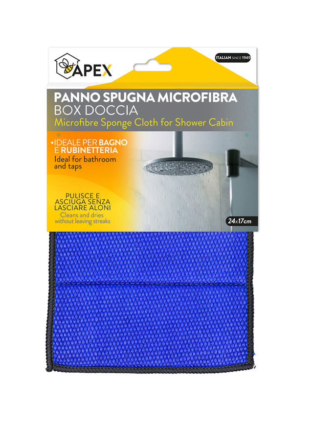 APEX MICROFIBER CLOTH SHOWER CABIN 24X17CM