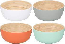 BOWL BAMBOO ⌀24X11CM 4 COLOURS