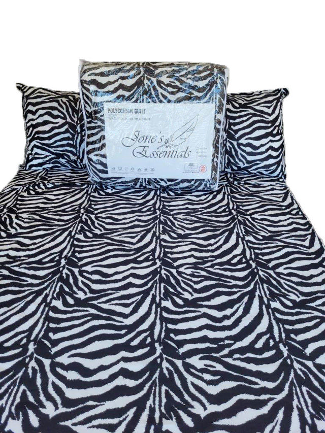 JONES ESSENTIALS QUILT 220X230CM ZEBRA