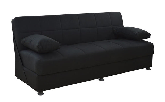 EGE HM3067.01 SOFA BED 3 SEATS VELVET BLACK 192X74X82CM