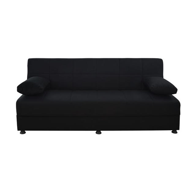 EGE HM3067.01 SOFA BED 3 SEATS VELVET BLACK 192X74X82CM