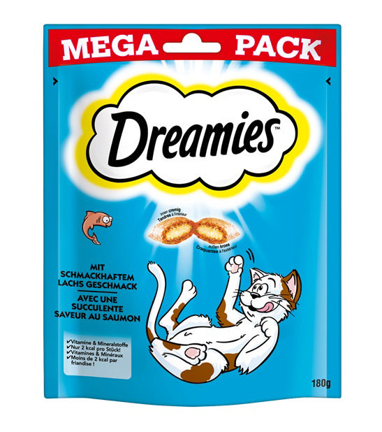 DREAMIES ΛΙΧΟΥΔΙΕΣ ΓΙΑ ΓΑΤΕΣ ΜΕ ΓΕΥΣΗ ΣΟΛΟΜΟ 180GR