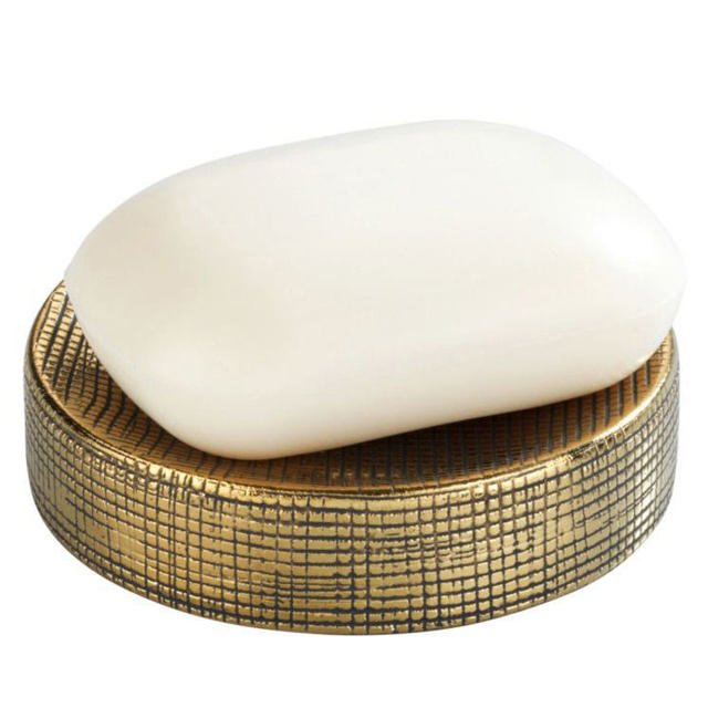 WENKO RIVARA SOAP DISH GOLD