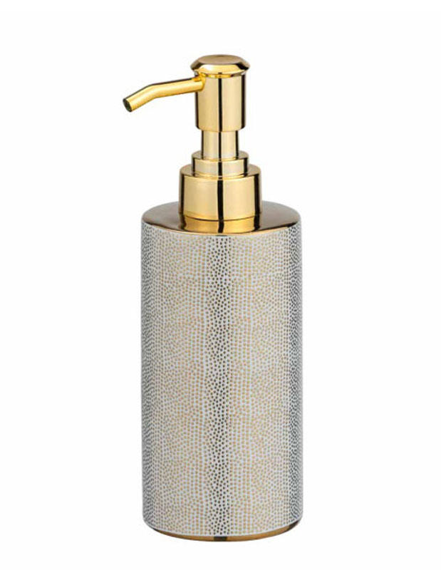 WENKO NURIA SOAP DISPENSER GOLD/WHITE