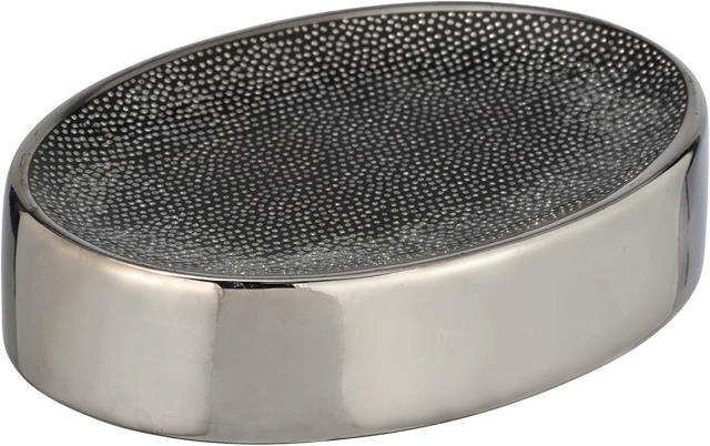 WENKO NURIA SOAP DISH SILVER/BLACK