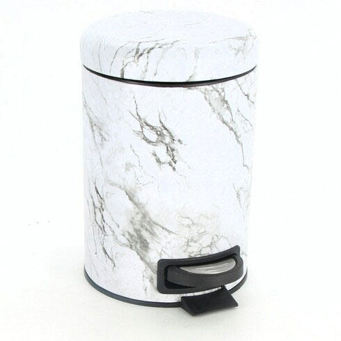 WENKO PEDAL BIN ONYX 3L STEEL MARBLE