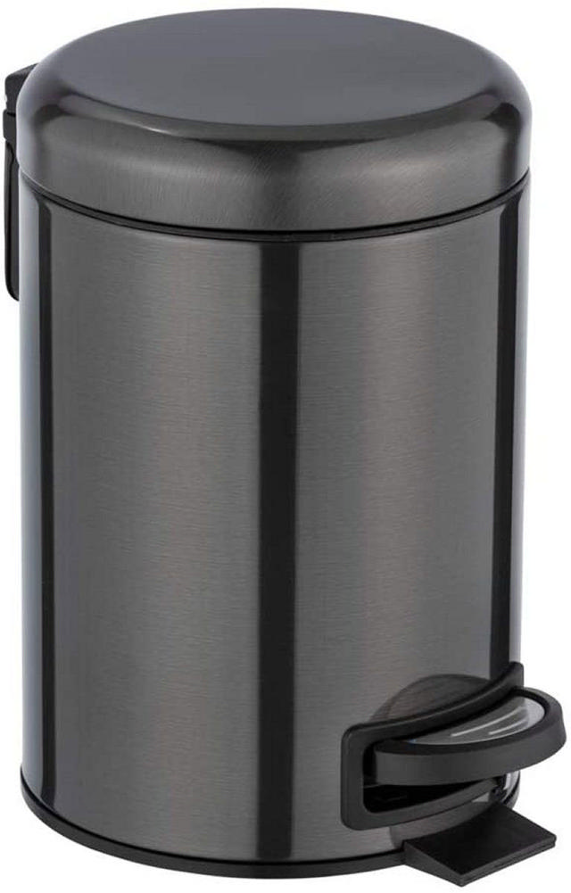 WENKO PEDAL BIN LEMAN 3L METALLIC BLACK