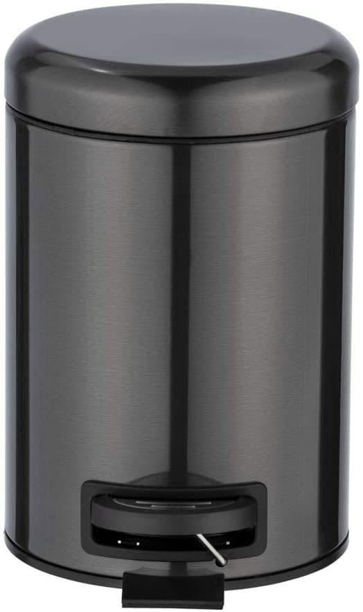 WENKO PEDAL BIN LEMAN 3L METALLIC BLACK