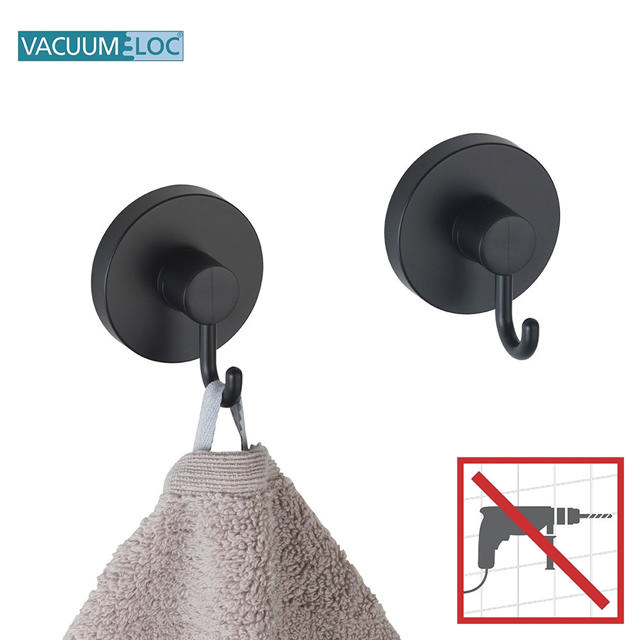 WENKO VACUUM-LOC ΑΓΚΙΣΤΡΟ SET 2PCS ΜΑΥΡΟ