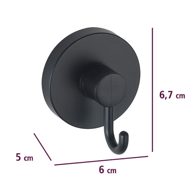 WENKO VACUUM-LOC HOOK SET 2PCS BLACK