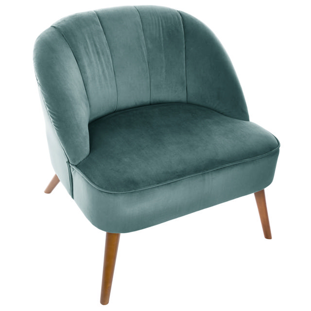 ATMOSPHERA NAOVA ARMCHAIR VELVET BLUE 78X72X71CM