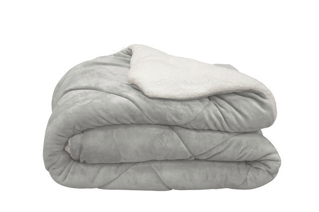 EASY HOME BLANKET SHERPA 160X220CM GREY