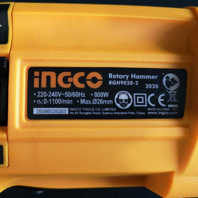 INGCO RGH9028-2 ΠΕΡΙΣΤΡΟΦΙΚΟ ΣΦΥΡΟΔΡΑΠΑΝΟ 800W 2.5J