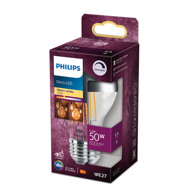 PHILIPS ΛΑΜΠΤΗΡΑΣ LED ΜΕ ΡΥΘΜΙΣΗ ΕΝΤΑΣΗΣ 7.2 W-50 W E27