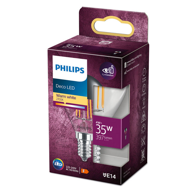 PHILIPS LED ΘΕΡΜΟ ΛΕΥΚΟ ΦΩΣ P45 35W E14