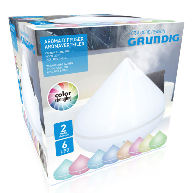 GRUNDIG AROMA DIFFUSER WITH CHANGING LED LIGHT WHITE