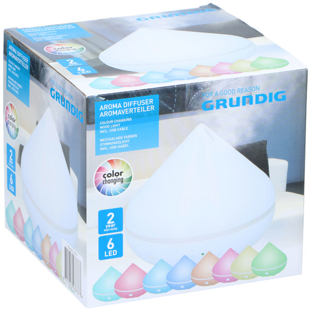 GRUNDIG AROMA DIFFUSER WITH CHANGING LED LIGHT WHITE