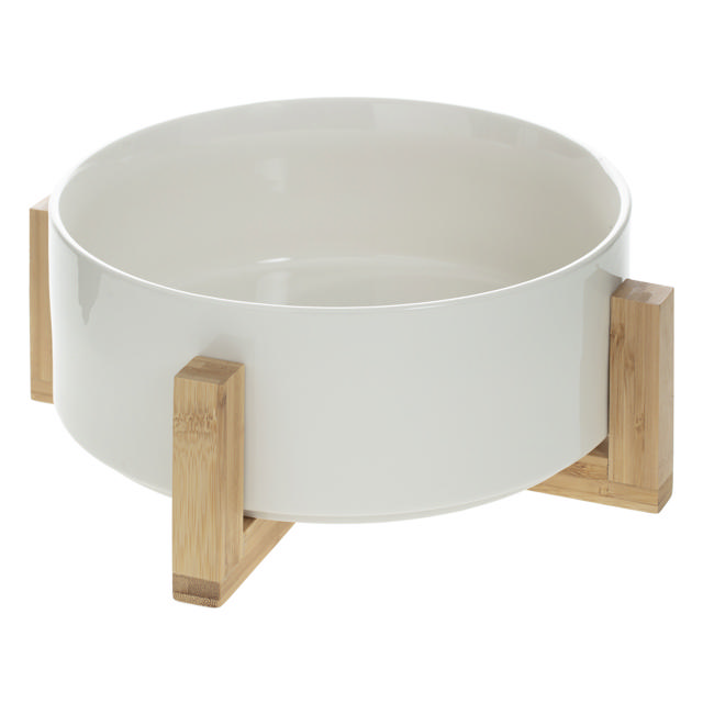 SECRET DE GOURMET WHITE BAMBOO SALAD BOWL D23CM