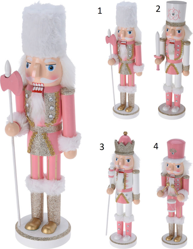 NUTCRACKER 36CM WT/PINK 4 ASSORTED DESIGNS