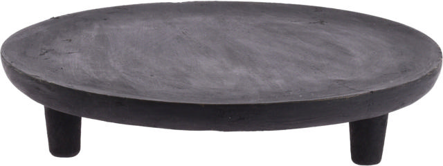 TRAY ROUND 30CM MANGO WOOD BLACK