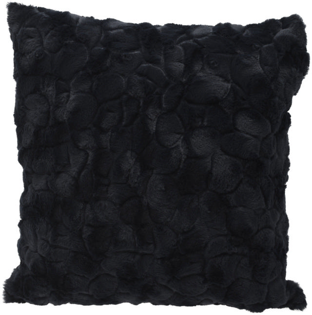 CUSHION 45X45CM PLUSH BLACK