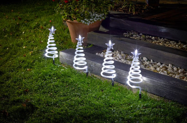 TREE SPIRAL STAKES COOL WHITE LED