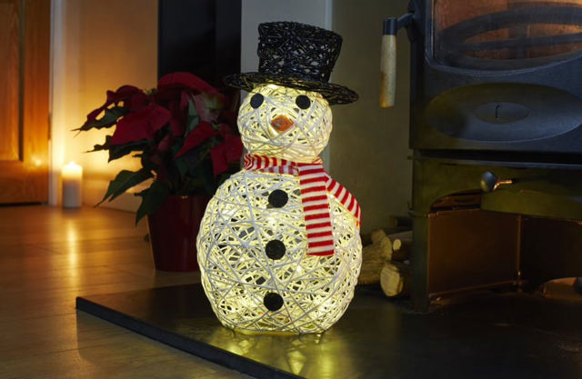 SPARKLY SNOWMAN LED WARM WHITE