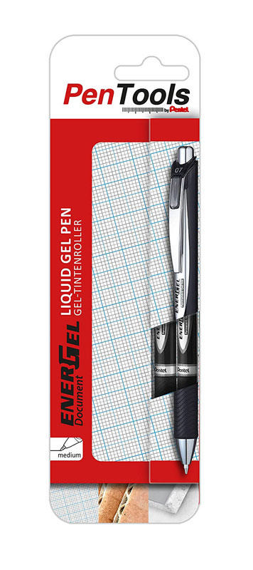 PENTOOLS ENERGEL GEL PEN 2PCS BLACK