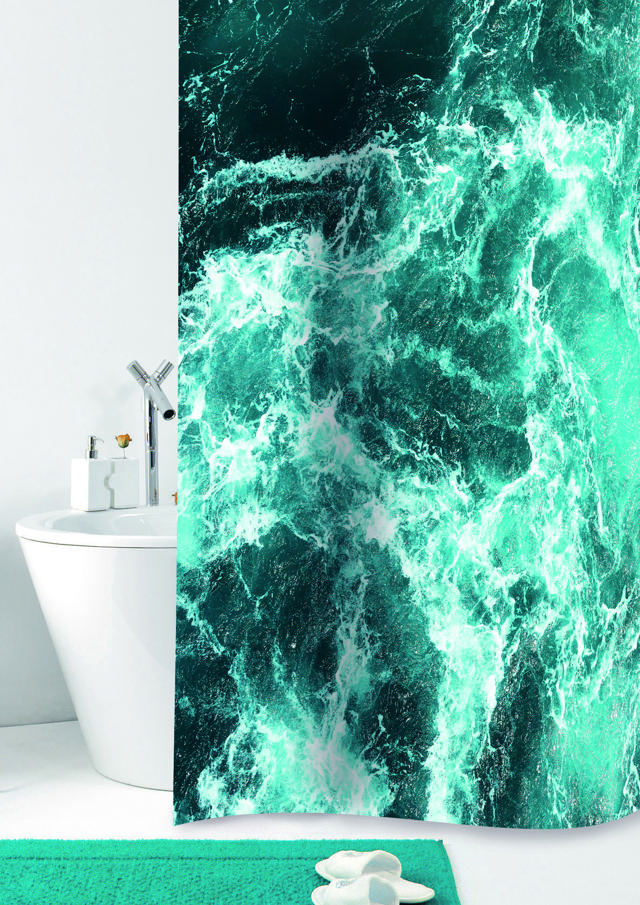 BACCHETTA BATHROOM CURTΑΙΝ WILD WATER 180X200CM