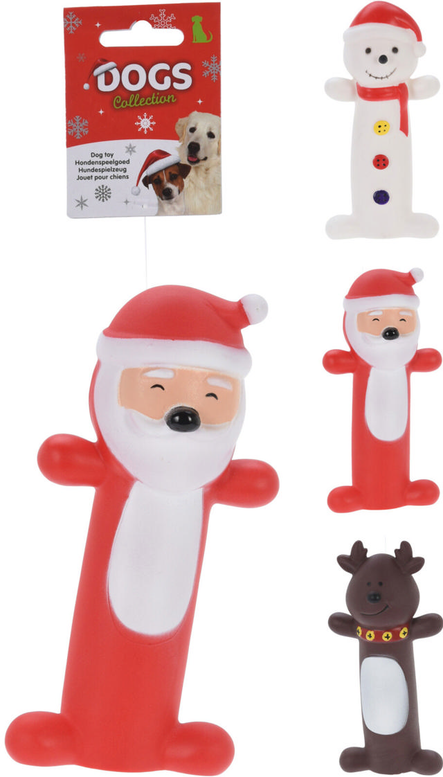 DOG TOY XMAS VINYL 3 ASSORTED DESIGNS