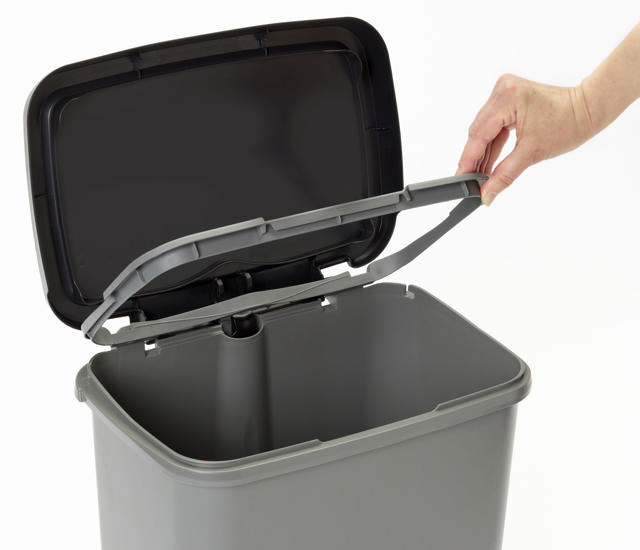 CURVER COMPATTA PEDAL BIN 25L GREY