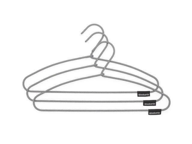 BRABANTIA TOUCH CLOTH HANGER 3PCS BLACK/WHITE